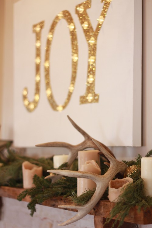 Christmas Cottage l JOY marquee mantel