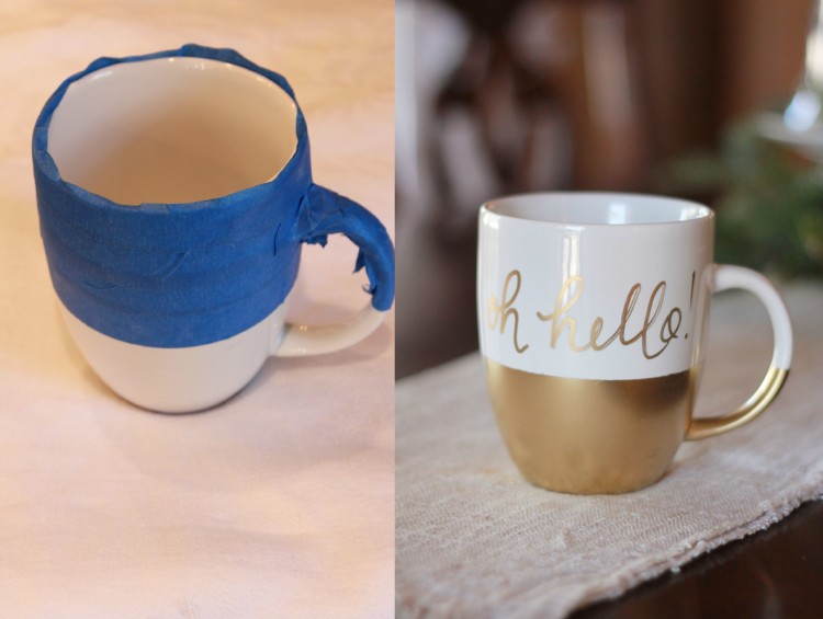 Cottage Christmas l DIY gold mug