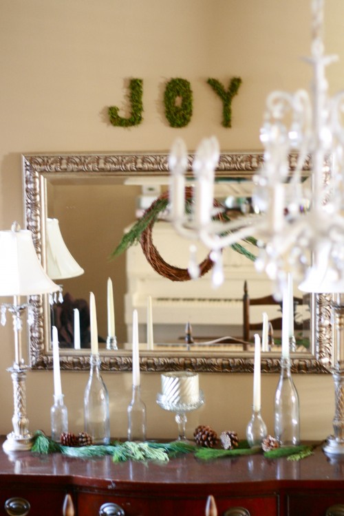 Dining Room with fresh greenery