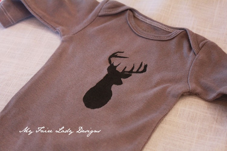 deer silhouette onesie