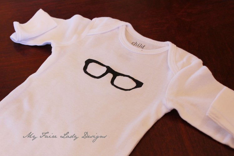 hipster glasses onesie