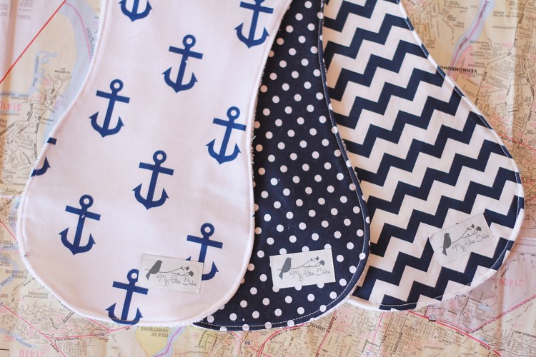 navy anchors & dots