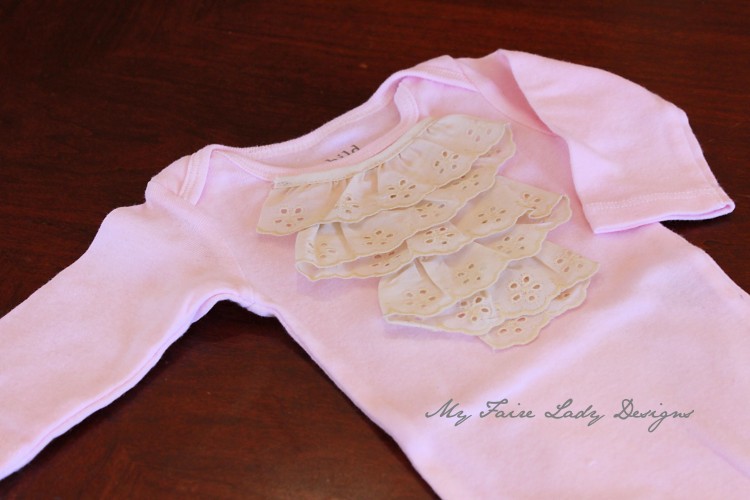 pink lace top onesie