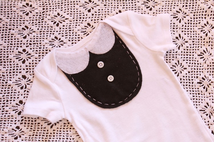 tuxedo top onesie