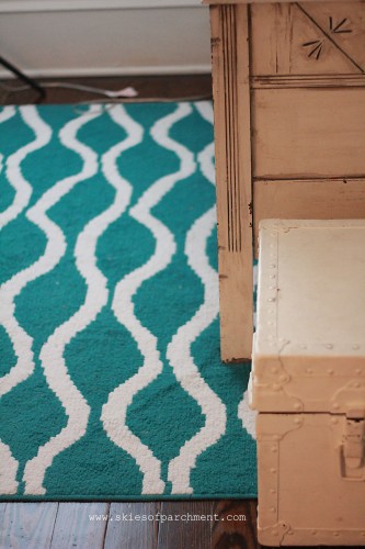 aqua throw rug