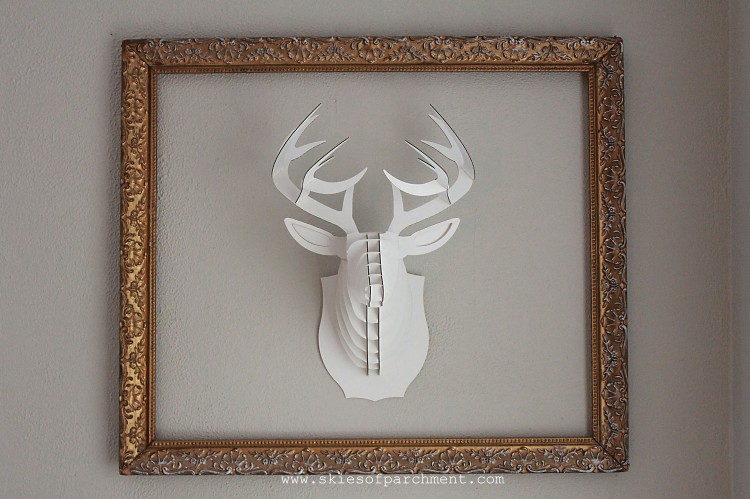 deer head cardboard mount