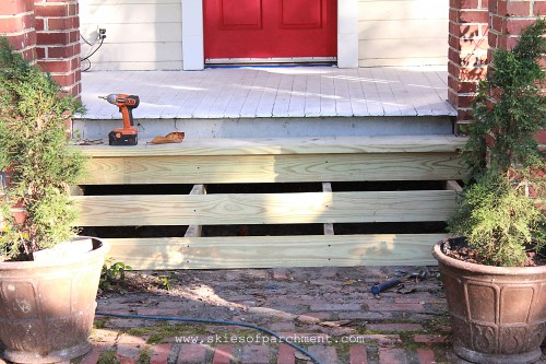 the front steps needed to be replaced