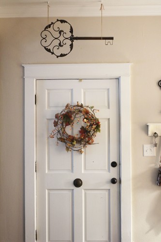 wreath inside the house