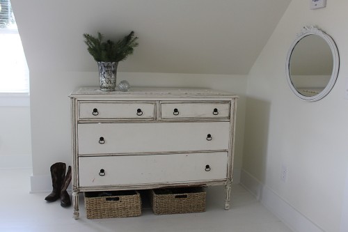 attic bedroom greenery