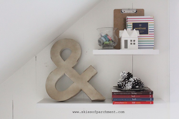 floating shelves with simple decor