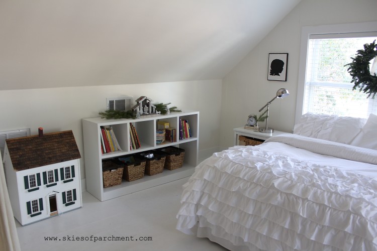 a little girls' attic bedroom