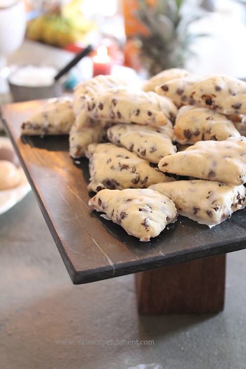 Baby Shower at Claudia's House - chocolate chip scones