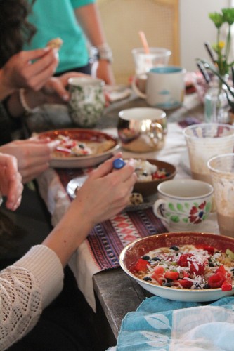 Baby Shower at Claudia's House lovely lunch details