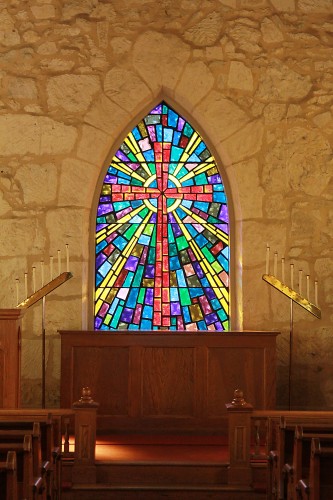 La Villita chapel window