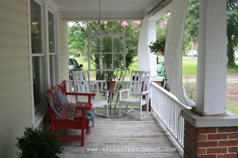 The Front Porch – before and after – Skies of Parchment